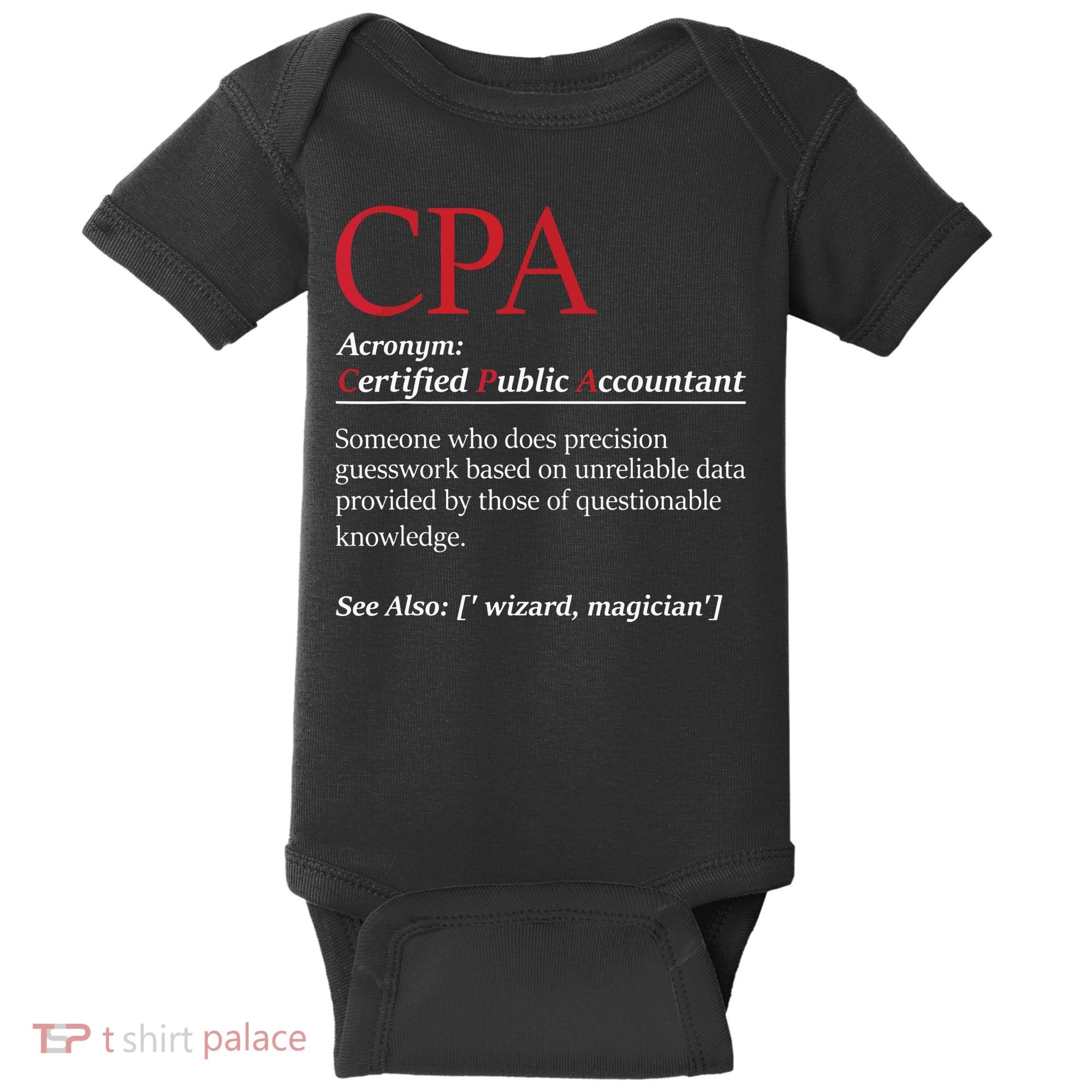 Public Accountant Bookkeeper Tax Auditor Financial Analyst Baby Bodysuit