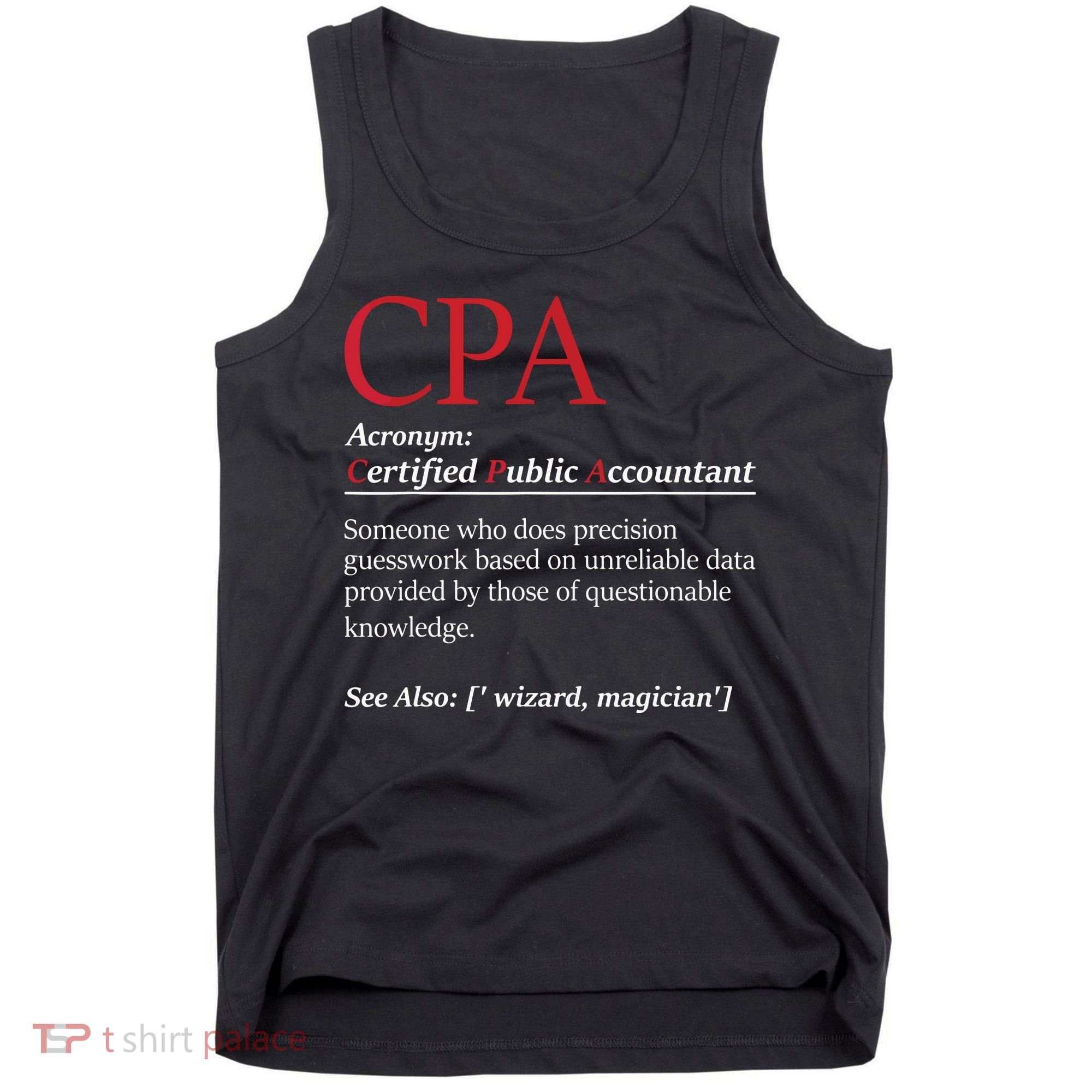 Public Accountant Bookkeeper Tax Auditor Financial Analyst Tank Top