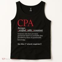 Public Accountant Bookkeeper Tax Auditor Financial Analyst Tank Top thumb 2
