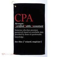Public Accountant Bookkeeper Tax Auditor Financial Analyst Golf Towel thumb 0
