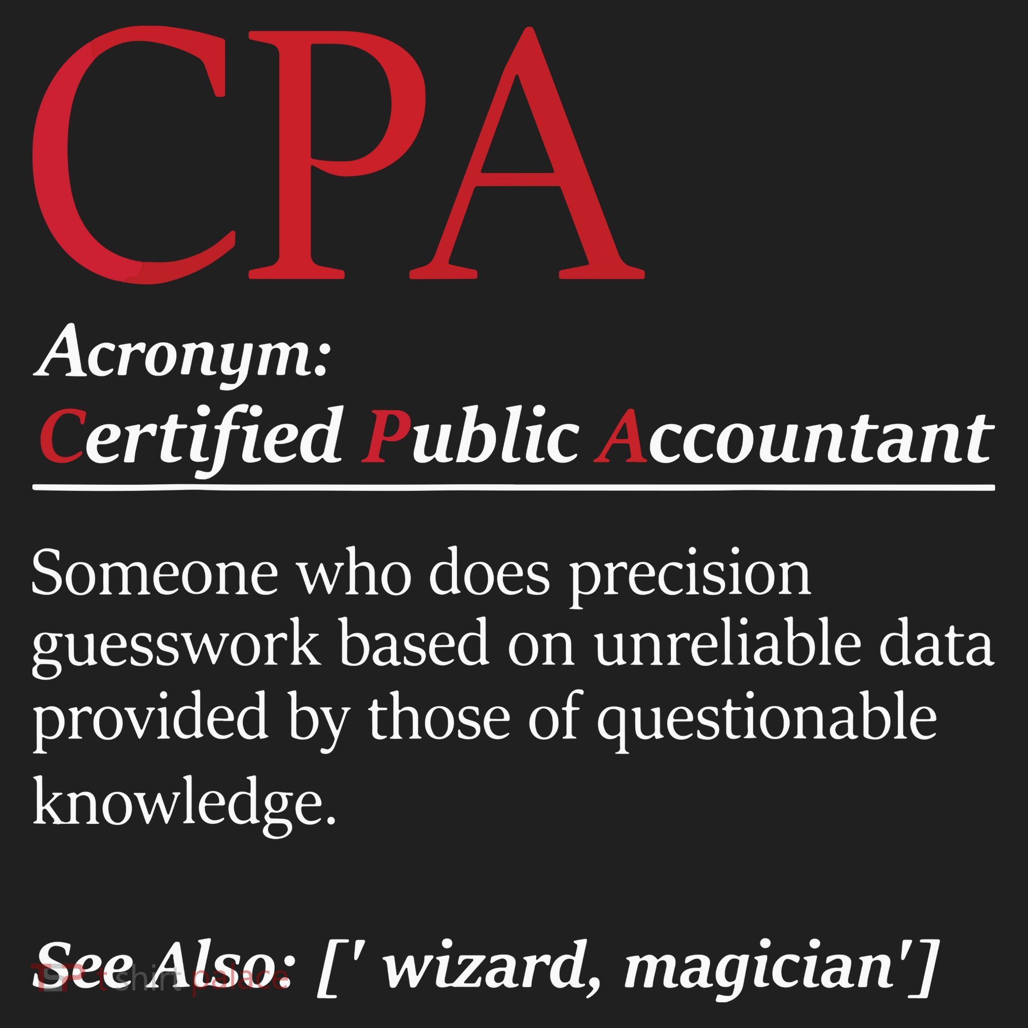 Public Accountant Bookkeeper Tax Auditor Financial Analyst Golf Towel