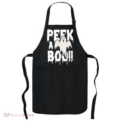 Peek A Boo Halloween Ghost Apron