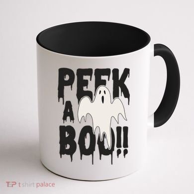 Peek A Boo Halloween Ghost Coffee Mug back