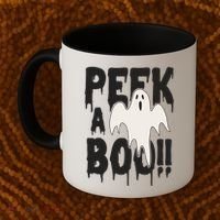 Peek A Boo Halloween Ghost Coffee Mug thumb 2