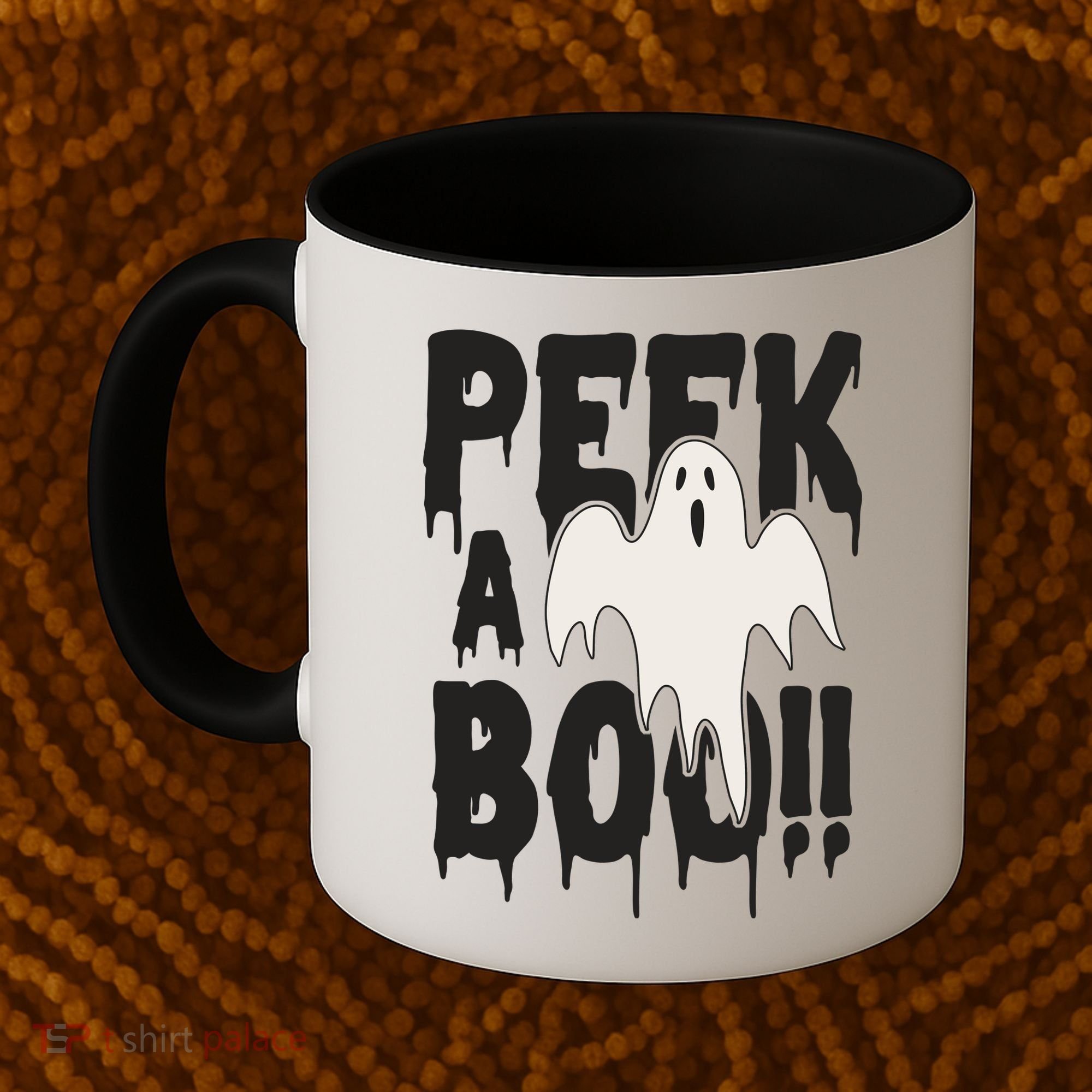 Peek A Boo Halloween Ghost Coffee Mug