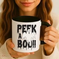Peek A Boo Halloween Ghost Coffee Mug thumb 3