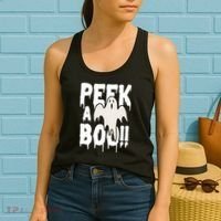 Peek A Boo Halloween Ghost Women's Tank Top thumb 2