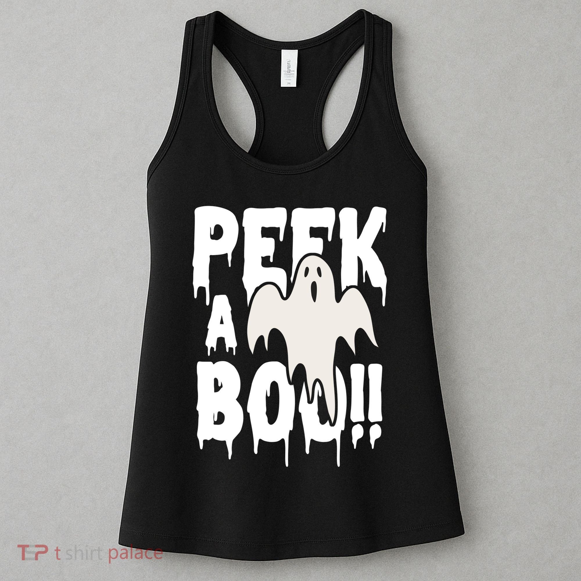 Peek A Boo Halloween Ghost Women's Tank Top