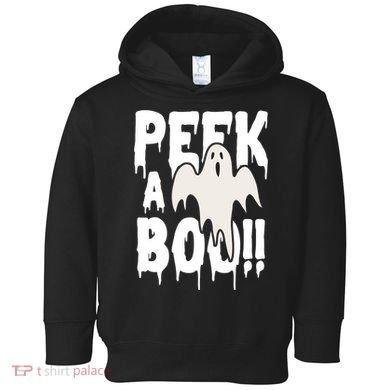 Peek A Boo Halloween Ghost Toddler Hoodie