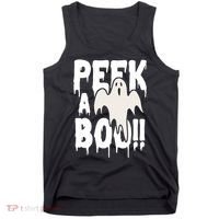 Peek A Boo Halloween Ghost Tank Top thumb 0