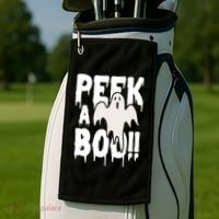 Peek A Boo Halloween Ghost Golf Towel thumb 2
