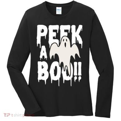 Peek A Boo Halloween Ghost Women's Long Sleeve Shirt