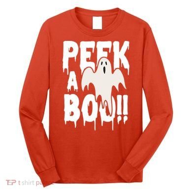 Peek A Boo Halloween Ghost Long Sleeve Shirt