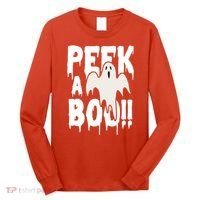 Peek A Boo Halloween Ghost Long Sleeve Shirt thumb 0