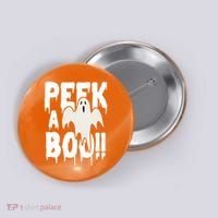 Peek A Boo Halloween Ghost Button thumb 0