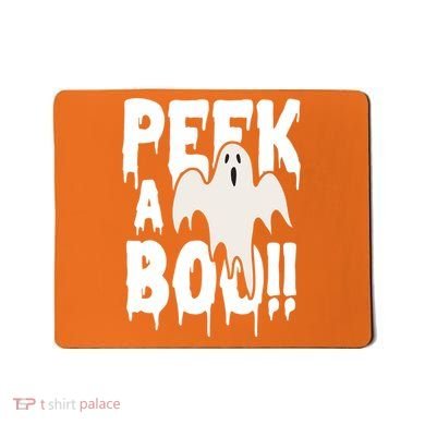 Peek A Boo Halloween Ghost Mousepad