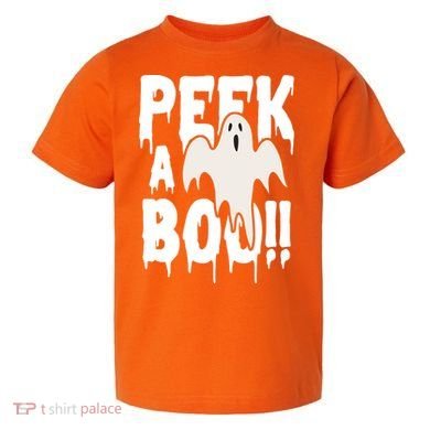 Peek A Boo Halloween Ghost Toddler T-Shirt