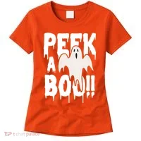 Peek A Boo Halloween Ghost Women's T-Shirt thumb 0