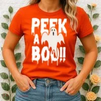 Peek A Boo Halloween Ghost Women's T-Shirt thumb 2
