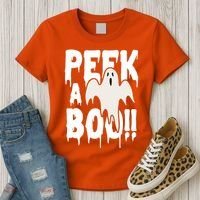 Peek A Boo Halloween Ghost Women's T-Shirt thumb 3