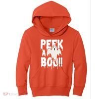 Peek A Boo Halloween Ghost Kids Hoodie thumb 0