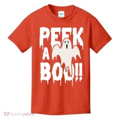Peek A Boo Halloween Ghost Kids T-Shirt