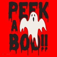 Peek A Boo Halloween Ghost Santa Hat thumb 1