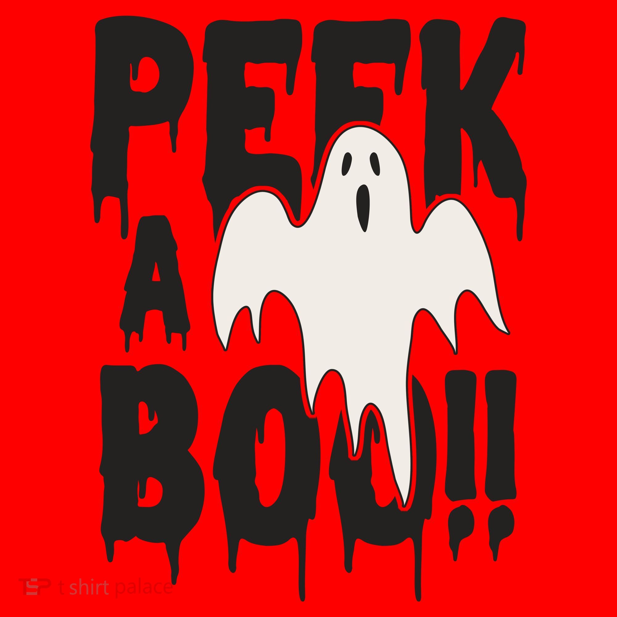 Peek A Boo Halloween Ghost Santa Hat