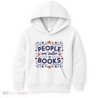 People Are Better In Books Kids Hoodie thumb 0