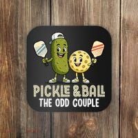 Pickle And Ball The Odd Couple Pickleball Matching Coaster thumb 0