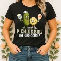 Pickle And Ball The Odd Couple Pickleball Matching Women's T-Shirt thumb 2