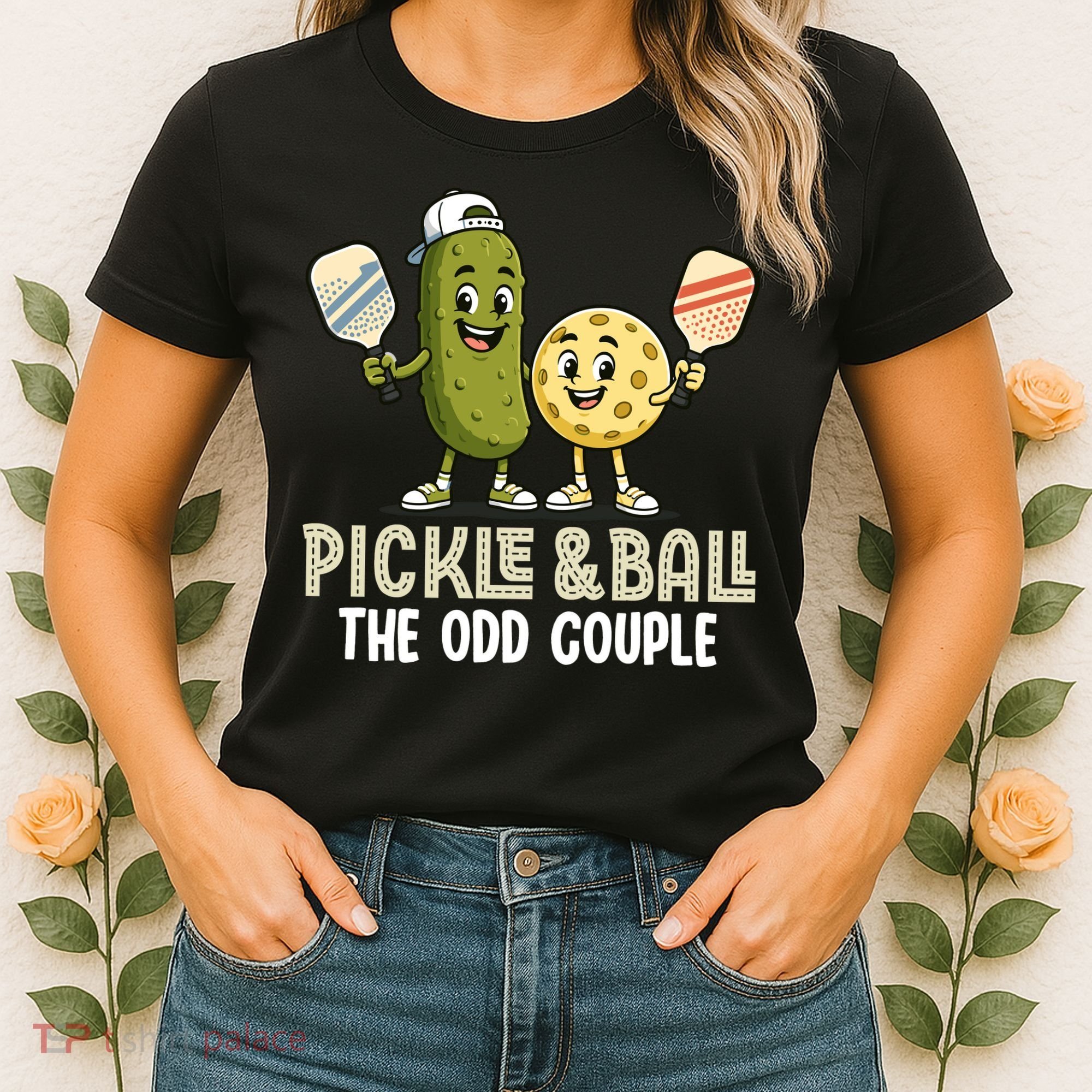 Pickle And Ball The Odd Couple Pickleball Matching Women's T-Shirt