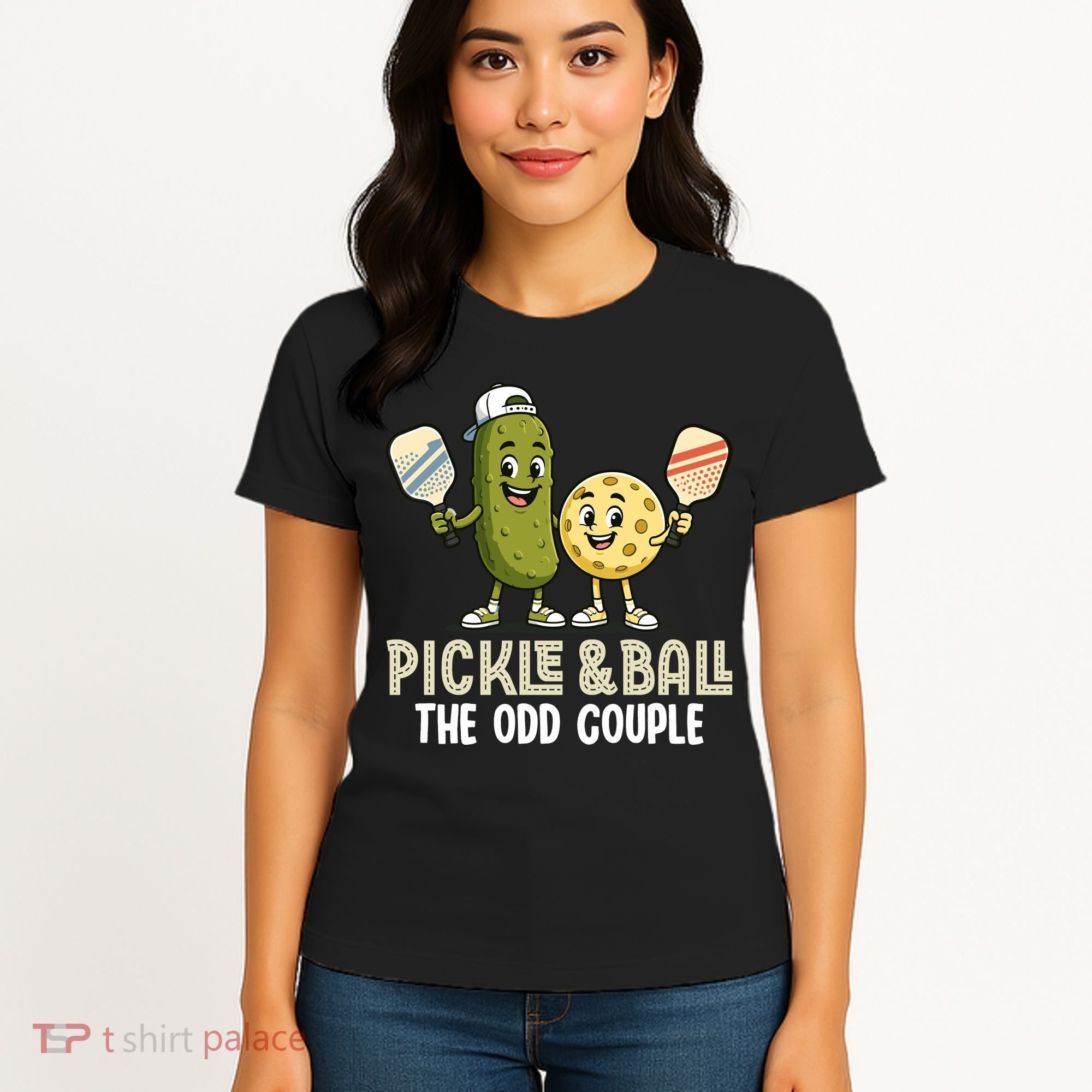 Pickle And Ball The Odd Couple Pickleball Matching Women's T-Shirt