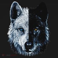Polar And Black Two Face Wolf Split Face Magical Wolves Women's Tank Top thumb 5