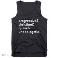 Progressive And Christian And Queer And Unapologetic Tank Top thumb 0