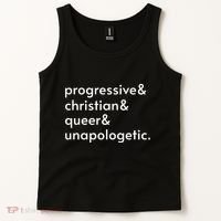 Progressive And Christian And Queer And Unapologetic Tank Top thumb 2