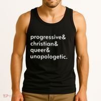 Progressive And Christian And Queer And Unapologetic Tank Top thumb 3