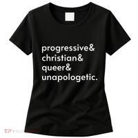 Progressive And Christian And Queer And Unapologetic Women's T-Shirt thumb 0