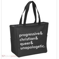 Progressive And Christian And Queer And Unapologetic Tote Bag thumb 2