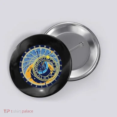 Prague Astronomical Clock Astrology Button