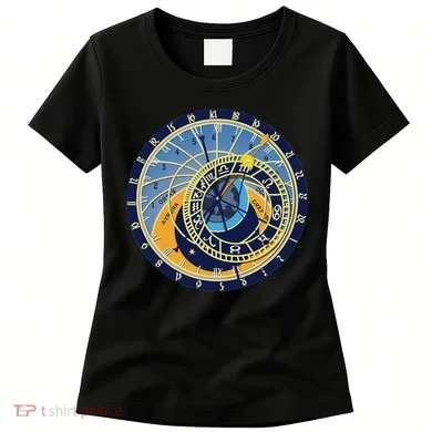 Prague Astronomical Clock Astrology Women's T-Shirt
