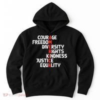 Protest America Courage Freedom Rights Resist  Hoodie thumb 0