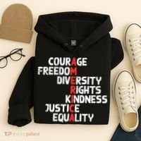 Protest America Courage Freedom Rights Resist  Hoodie thumb 4