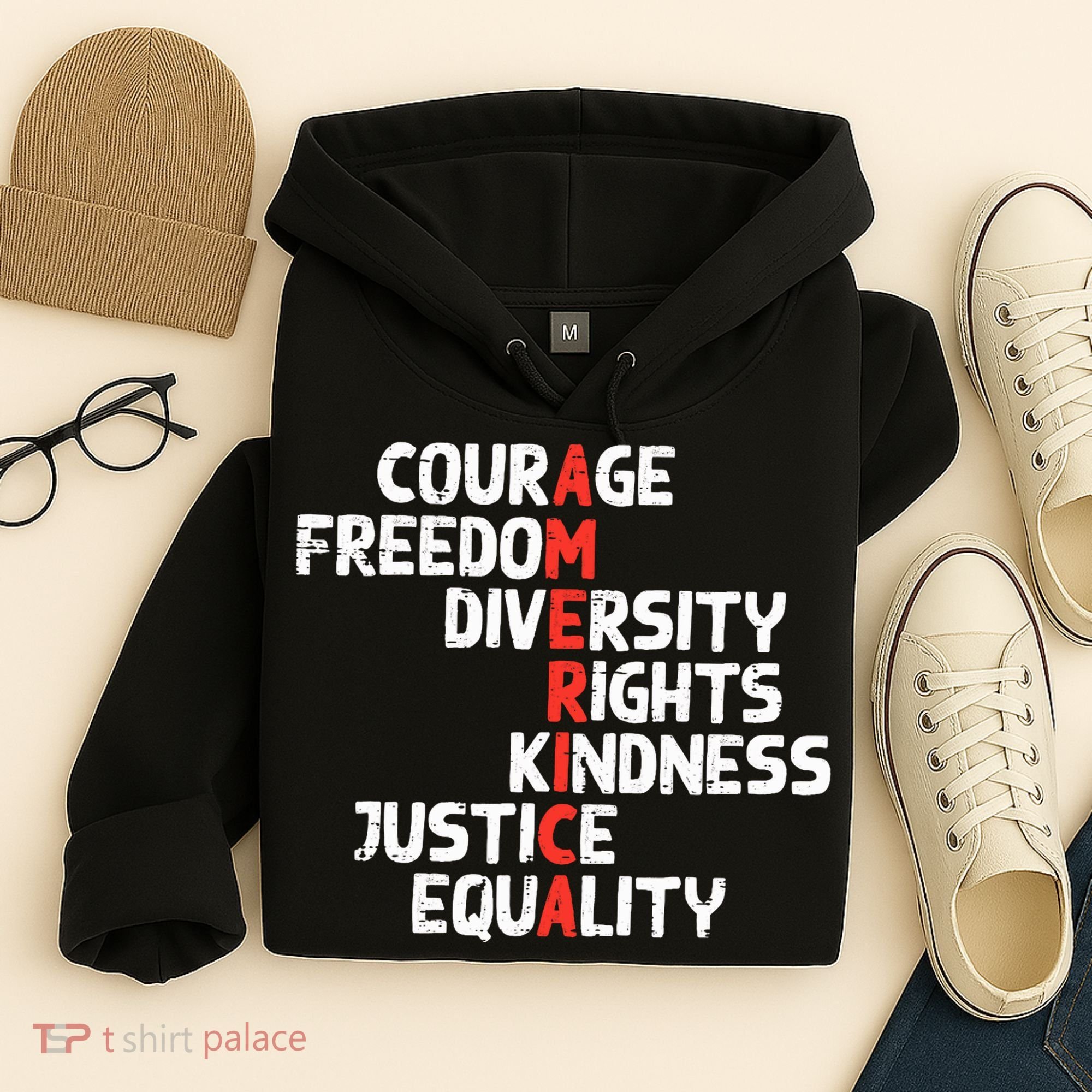 Protest America Courage Freedom Rights Resist  Hoodie