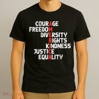Protest America Courage Freedom Rights Resist  T-Shirt thumb 3