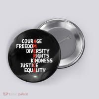 Protest America Courage Freedom Rights Resist  Button thumb 0