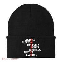 Protest America Courage Freedom Rights Resist  Beanie thumb 0