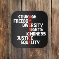 Protest America Courage Freedom Rights Resist  Coaster thumb 0