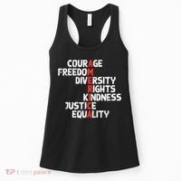 Protest America Courage Freedom Rights Resist  Women's Tank Top thumb 0