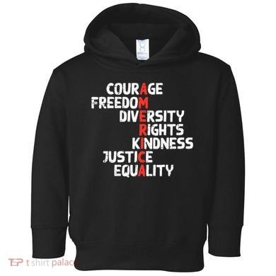 Protest America Courage Freedom Rights Resist  Toddler Hoodie
